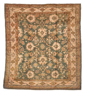 Ushak Carpet Anatolia 10 ft. 8 in. x 12 ft. 5 in.: Ushak Carpet Anatolia c. late 19th century, thick pile and natural dyes. 10 ft. 8 in. x 12 ft. 5 in. For further information on this lot please visit Bonhams.com For further information about this lot