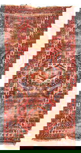 Kurdish Rug 4 ft. 5 in. x 8 ft. 9 in.: Kurdish Rug c. 1800 Provenance: from an important American carpet collection 4 ft. 5 in. x 8 ft. 9 in. For further information on this lot please visit Bonhams.com For further information about this l