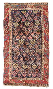 Kurdish Rug 2 ft. 9 in. x 5 ft. 1 in.: Kurdish Rug c. 1850 Provenance: from an important American carpet collection. 2 ft. 9 in. x 5 ft. 1 in. For further information on this lot please visit Bonhams.com For further information about this