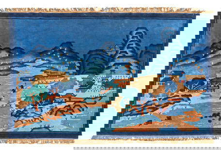 Mid-Century Modern Chinese Rug China 8 ft. 2 in. x 5 ft. 6 in.: Mid-Century Modern Chinese Rug China c. mid 20th century 8 ft. 2 in. x 5 ft. 6 in. For further information on this lot please visit Bonhams.com For further information about this lot please