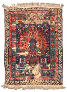 Single Medallion Seychour Rug Caucasus 4 ft. x 5 ft. 9 in.: Single Medallion Seychour Rug Caucasus c. 1880s or later 4 ft. x 5 ft. 9 in. For further information on this lot please visit Bonhams.com For further information about this lot please