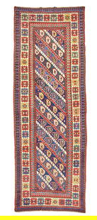 Kazak Rug Caucasus 3 ft. 8 in. x 9 ft. 10 in.: Kazak Rug Caucasus c. 1900 3 ft. 8 in. x 9 ft. 10 in. For further information on this lot please visit Bonhams.com For further information about this lot please