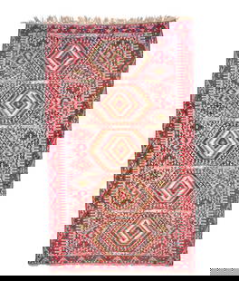 West Anatolian Kilim Anatolia 6 ft. 1 in. x 11 ft. 6 in.: West Anatolian Kilim Anatolia c. early 20th century 6 ft. 1 in. x 11 ft. 6 in. For further information on this lot please visit Bonhams.com For further information about this lot please
