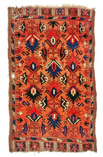 Central Anatolian Yastik Anatolia 2 ft. 2 in. x 3 ft. 9 in.: Central Anatolian Yastik Anatolia c. late 19th century 2 ft. 2 in. x 3 ft. 9 in. For further information on this lot please visit Bonhams.com For further information about this lot please