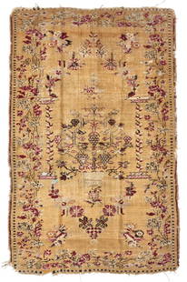 Kula Double-Ended Prayer Rug Anatolia 3 ft. 10 in. x 6 ft. 2 in.: Kula Double-Ended Prayer Rug Anatolia c. mid 19th century Provenance: ex-Ronnie Newman Collection 3 ft. 10 in. x 6 ft. 2 in. For further information on this lot please visit Bonhams.com For further in