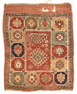 Central Anatolian Village Rug Anatolia 2 ft. 9 in. x 3 ft. 4 in.: Central Anatolian Village Rug Anatolia c. third quarter 19th century or earlier 2 ft. 9 in. x 3 ft. 4 in. For further information on this lot please visit Bonhams.com For further information about thi