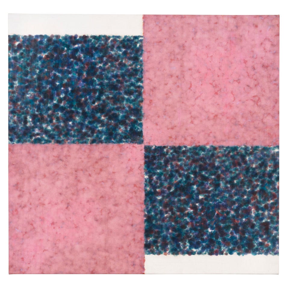 HOWARD MEHRING (1931-1978) #20 (Pink/Blue Grid) 44 x 46 in (111.8 x 116.8 cm) (Painted in 1961): HOWARD MEHRING (1931-1978) #20 (Pink/Blue Grid) magna on canvas 44 x 46 in (111.8 x 116.8 cm) Painted in 1961 Footnotes: Provenance Vincent Melzac Collection, Washington, D.C. Thence by descent to the