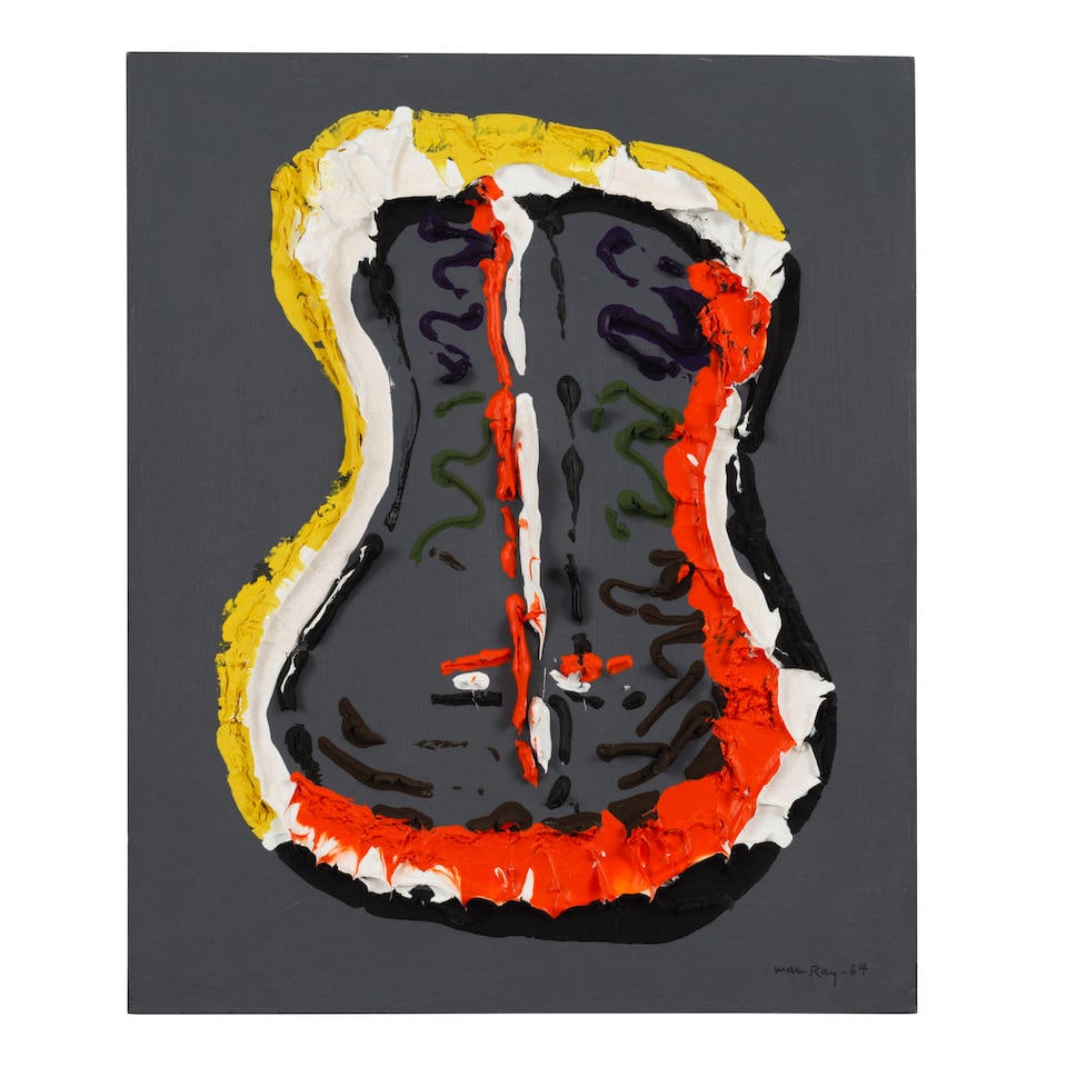 MAN RAY (1890-1976) Torso (Natural Painting) 18 1/8 x 14 7/8 in (45.9 x 37.7 cm) (Painted in 1964): MAN RAY (1890-1976) Torso (Natural Painting) signed and dated 'Man Ray - 64' (lower right) acrylic on board 18 1/8 x 14 7/8 in (45.9 x 37.7 cm) Painted in 1964 Footnotes: Andrew Strauss and Timothy Ba