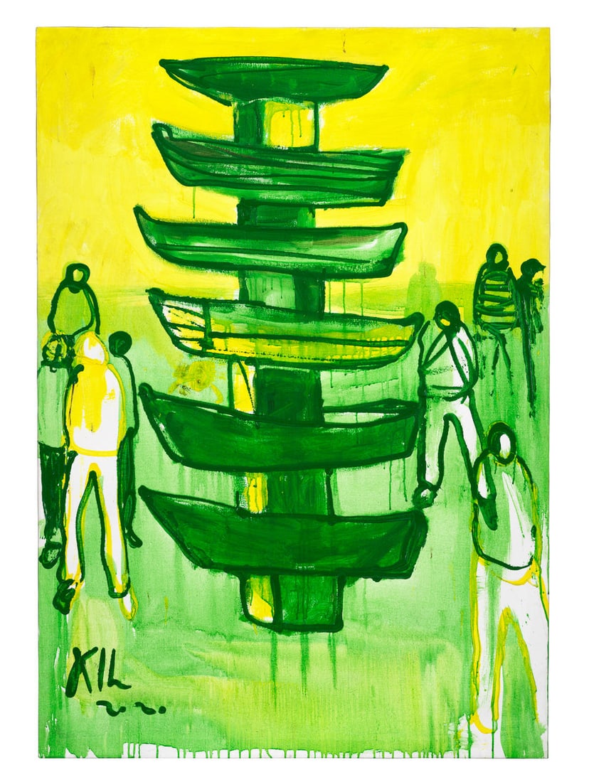 ALEXIS LEVYA MACHADO (KCHO) (B. 1970) Untitled 56 1/2 x 39 1/2 in (143.5 x 100.3 cm) (Painted in... (1 of 2)