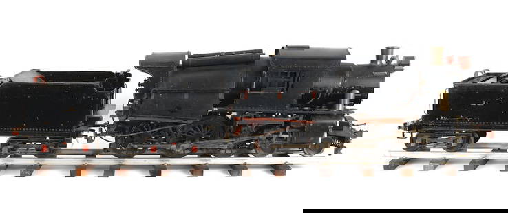 A 3½ Inch gauge live-steam engineer's model of a Central Railroad of New Jersey 750-class '...: A 3&#189; Inch gauge live-steam engineer's model of a Central Railroad of New Jersey 750-class 'Mother Hubbard' locomotive, unfinished construction, sold as a project suitable for restoration, 4-6-0 l