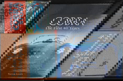 Ten books relating to AC Cars and Shelby Cobra,   ((10)): Ten books relating to AC Cars and Shelby Cobra, including Frank Barrett & Boyd Jaynes: Shelby Cars in Detail, in slip-case; Dave Friedman: Remembering The Shelby Years 1962-1969, signed by the author