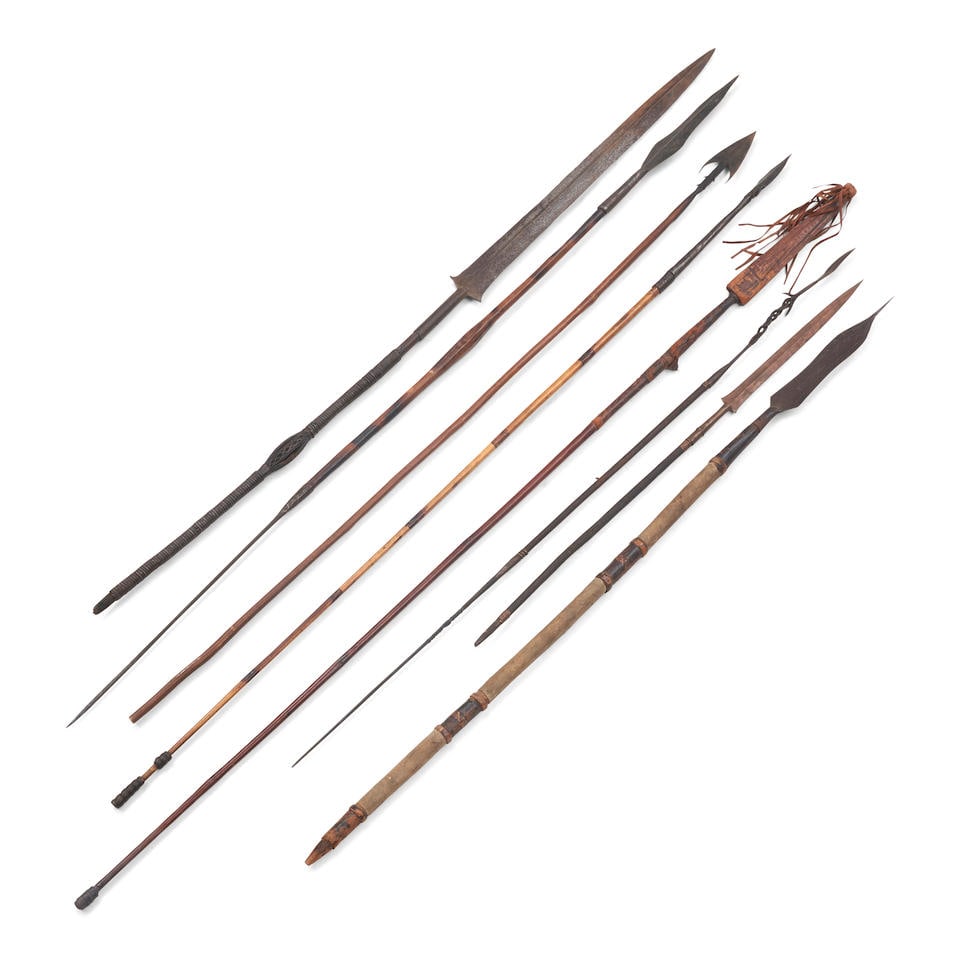 COLLECTION OF AFRICAN SPEARS (1 of 2)