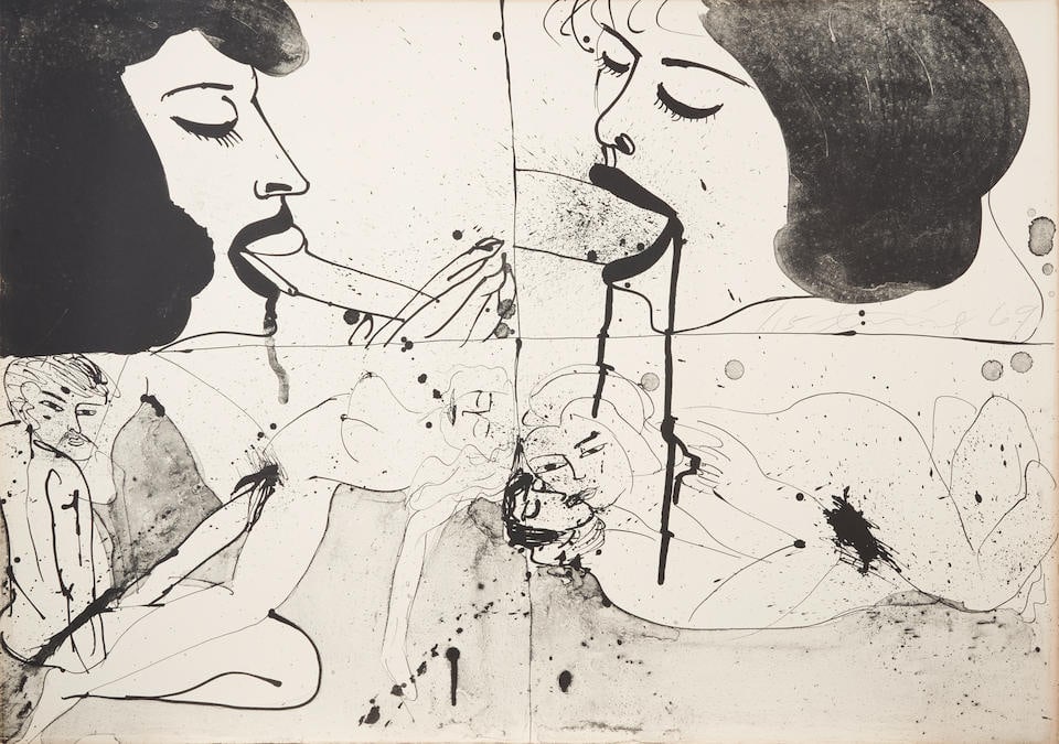 Walasse Ting (1929-2010); Love in Afternoon; (1 of 2)