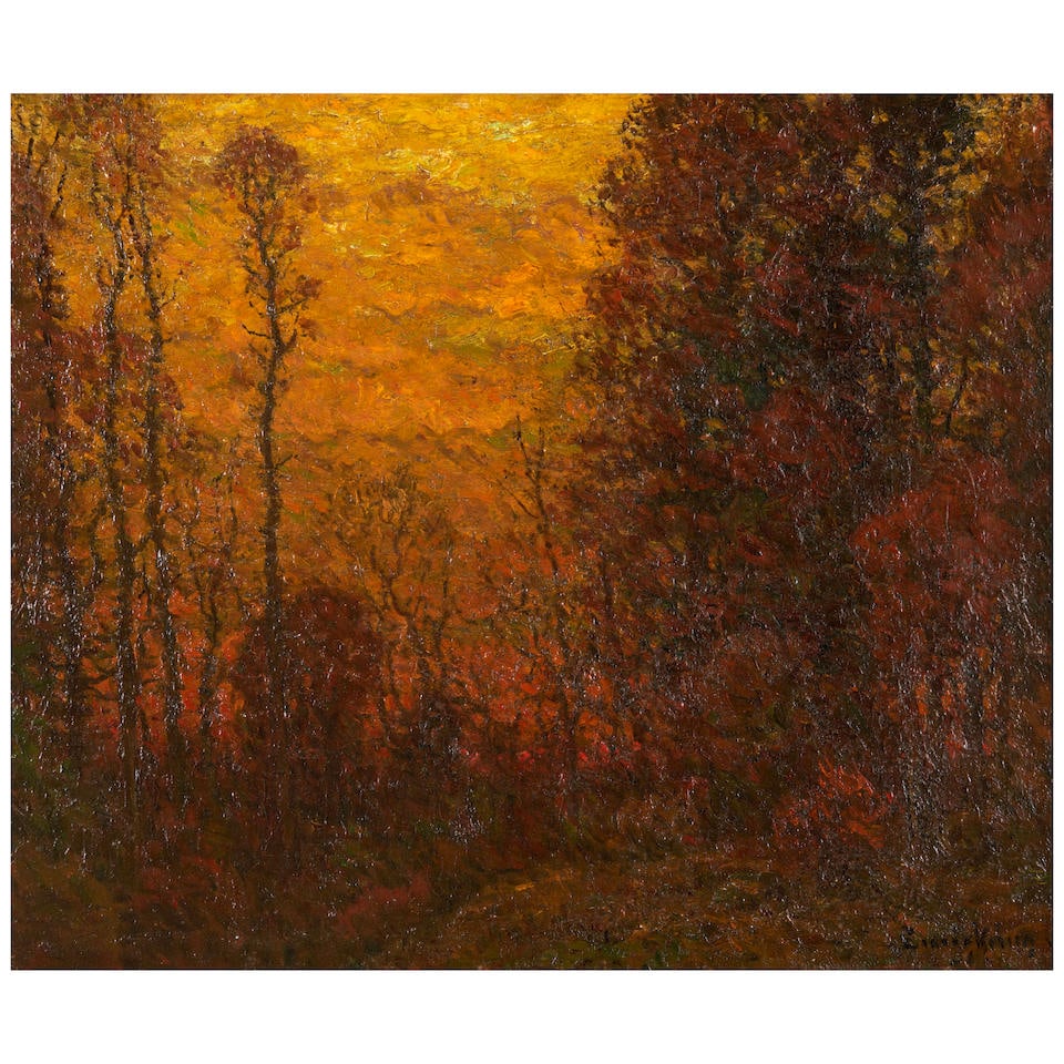 John Joseph Enneking (1841-1916) An Autumn Sunset (1 of 4)