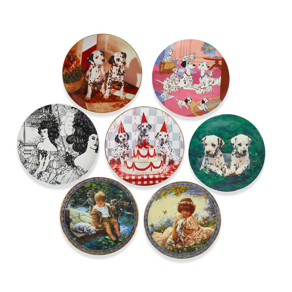 A GROUP OF PORCELAIN 'BLACK & WHITE' PLATESLate 20th/early 21st century (1 of 1)