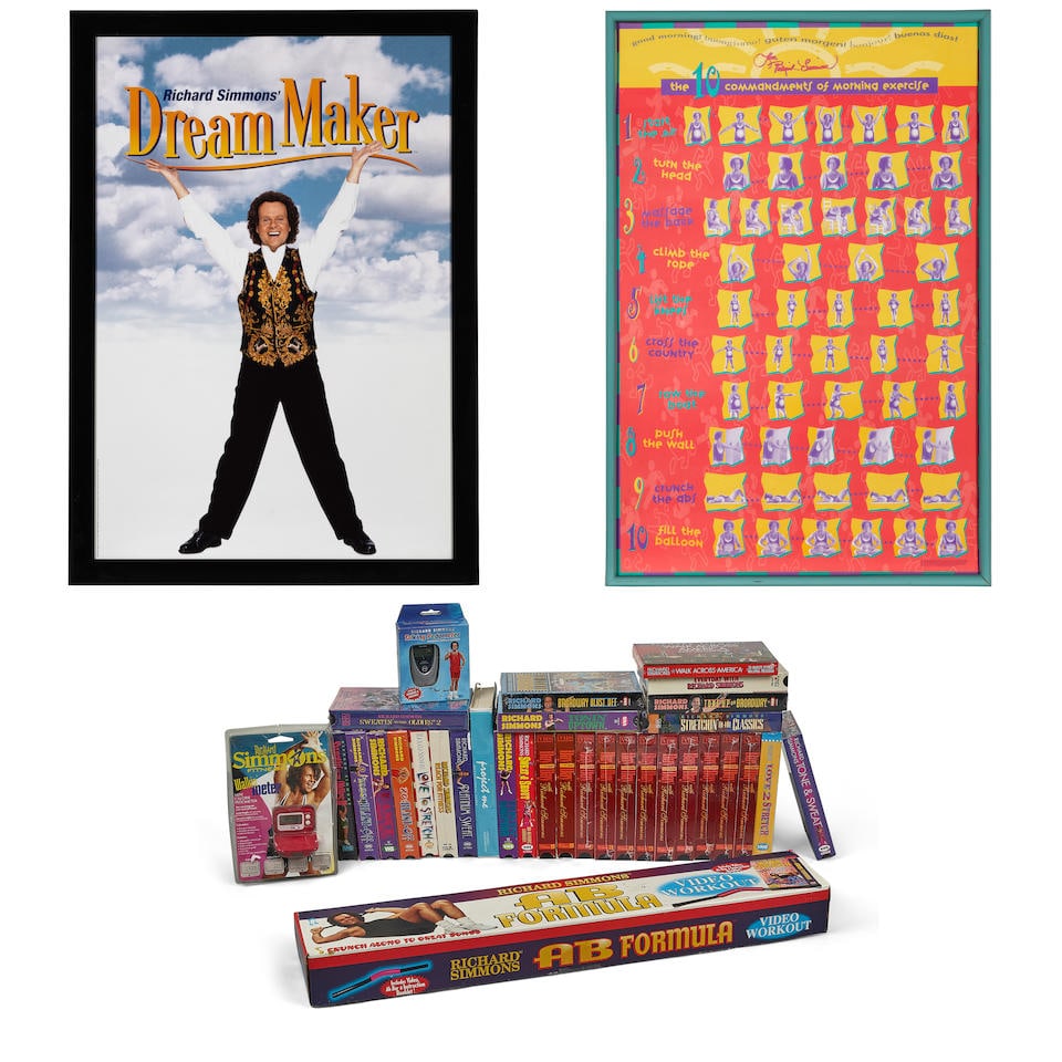 A GROUP OF 'RICHARD SIMMONS' VHS EXERCISE TAPES, POSTERS, AND EPHEMERA (1 of 4)