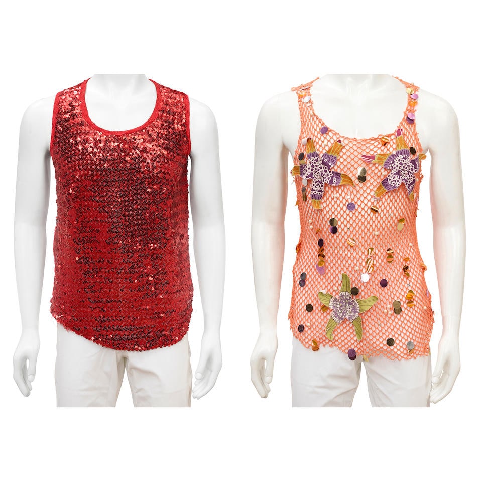 TWO RICHARD SIMMONS CUSTOM EMBELLISHED TANK TOPS Leslie Wilshire (1 of 5)