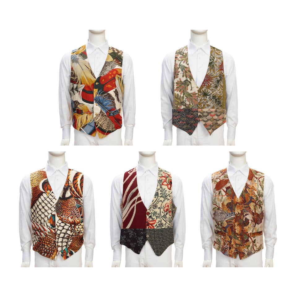 FIVE MEN'S 'FEATHERS AND FOLIAGE' VESTSWathne and Kathryn Kezele Kamifuji Onano (1 of 11)