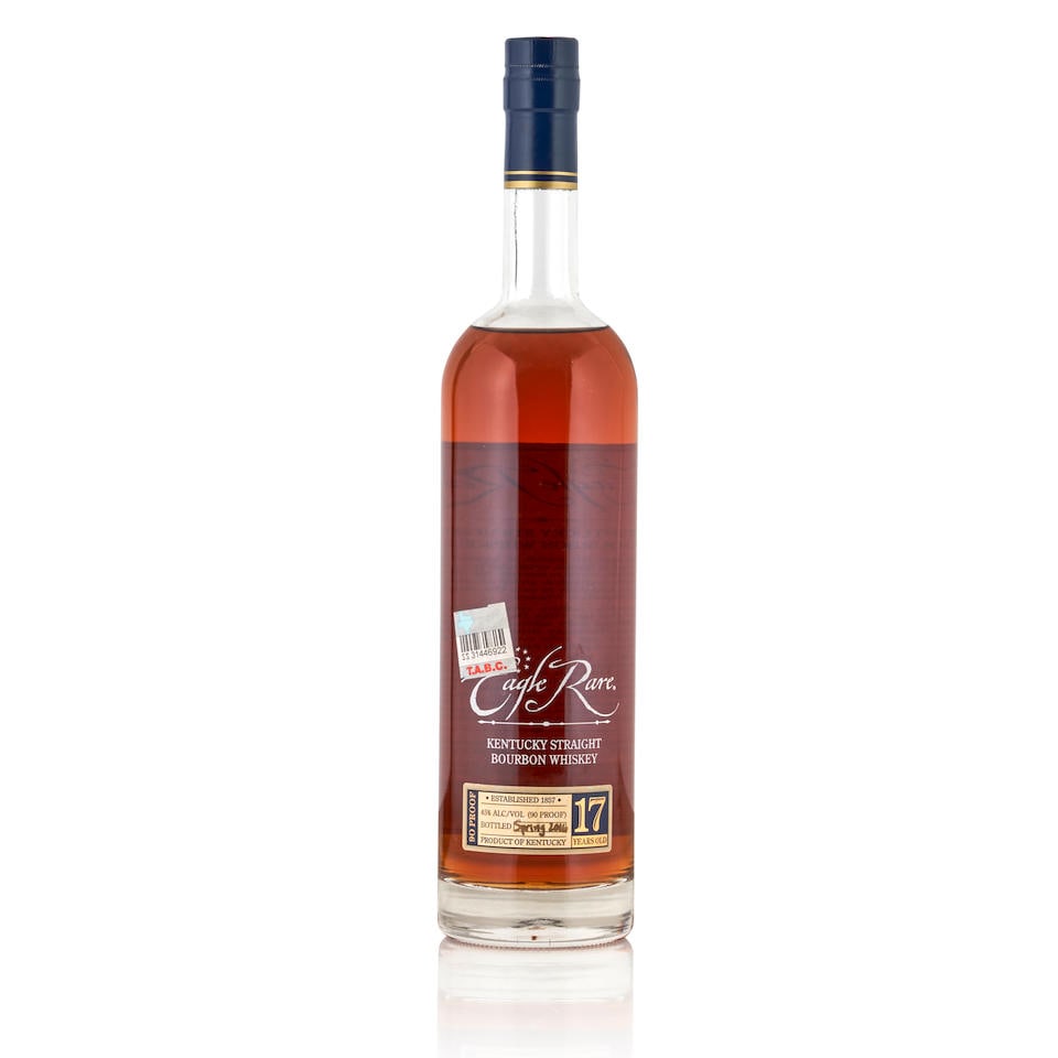 Eagle Rare 17 Years Old, 2016 (1 bottle, 750ml): Eagle Rare 17 Years Old, 2016 (1 bottle, 750ml) Region: Kentucky Alcohol content: 45% Notes: official bottling, bottled spring 2016 Footnotes: United Sates, Bourbon This lot is subject to the followin