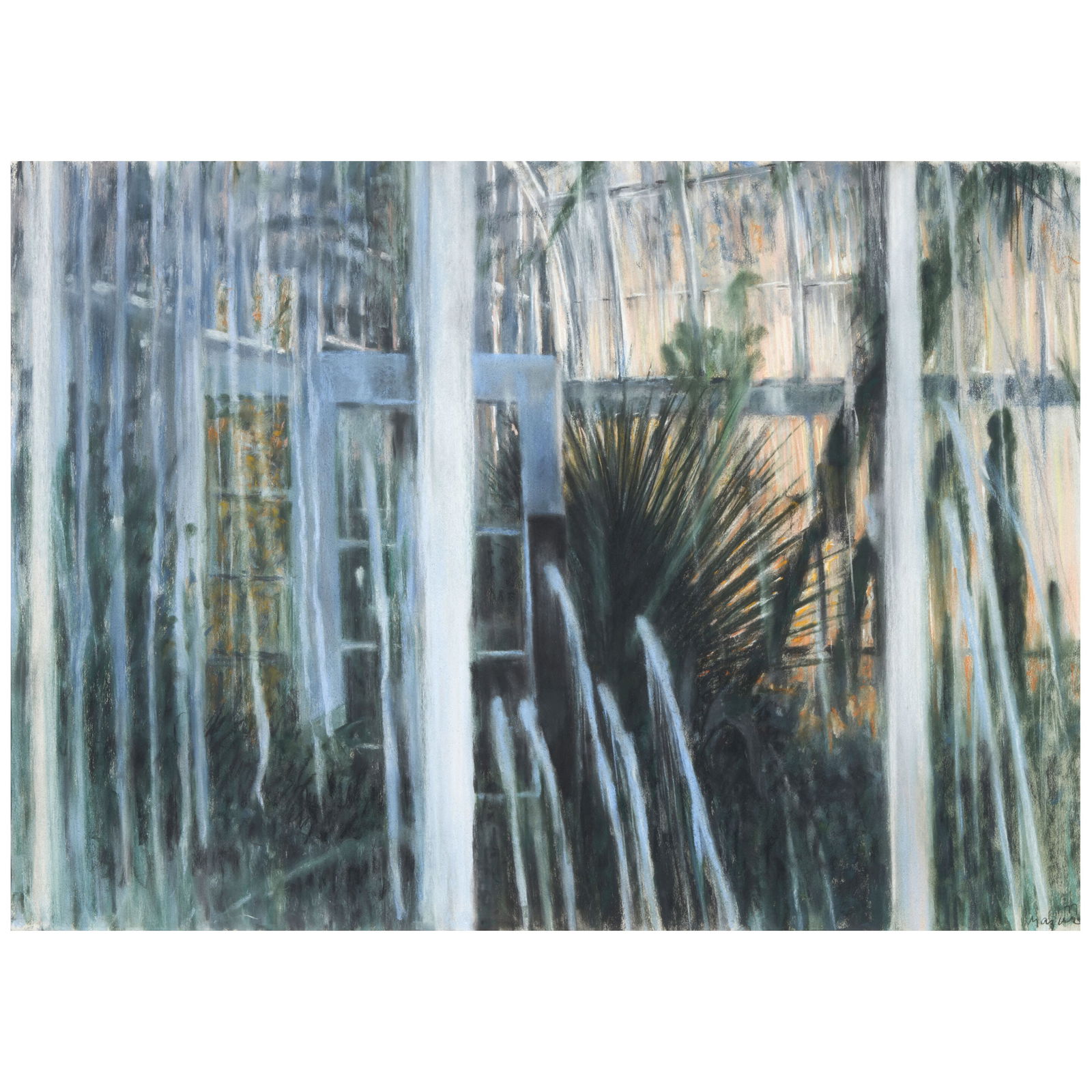 Michael Mazur (American, 1935-2009) Greenhouse Window No. 2: Michael Mazur (American, 1935-2009) Greenhouse Window No. 2 dated and signed '77 / Mazure' (lower right); identified on labels from the Mead Art Museum, Harcus Krakow Gallery, Boston, and the Williams