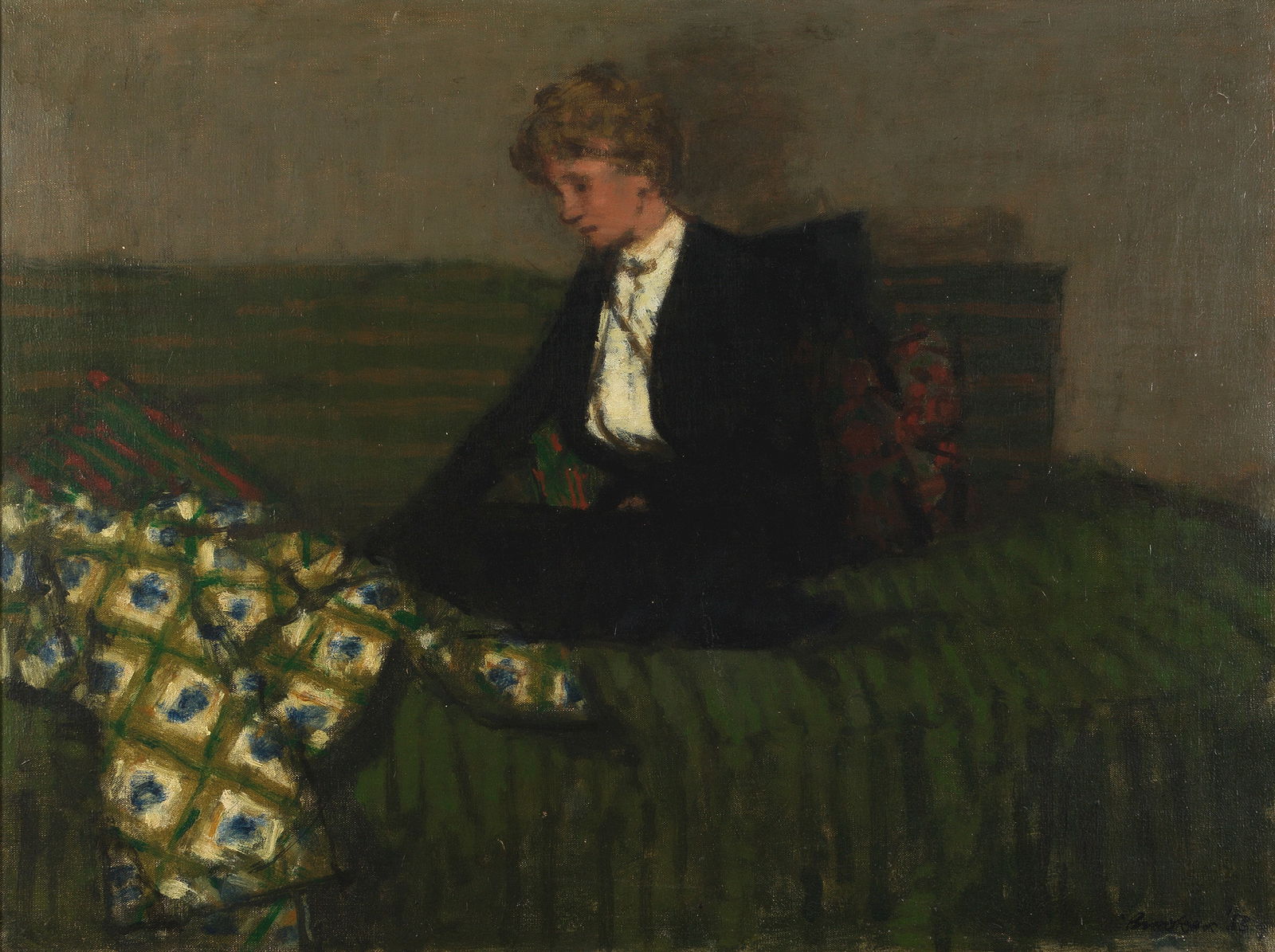 William Brooker (British, 1918-1983) The Dressmaker: Portrait of the Artist's Wife, Norah (1 of 1)