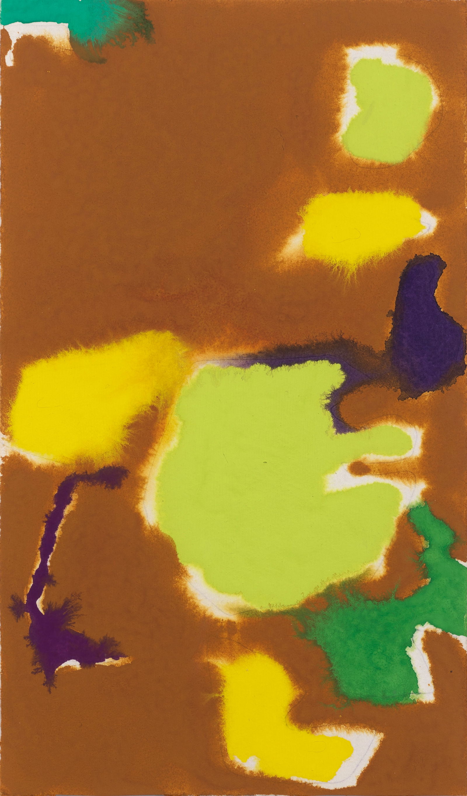 Patrick Heron (British, 1920-1999) GRANADA FOUR : DECEMBER 1983: Patrick Heron (British, 1920-1999) GRANADA FOUR : DECEMBER 1983 signed, titled and dated 'GRANADA FOUR : DECEMBER 1983/Patrick Heron' (on sheet verso) gouache and ball-point pen on paper 31.5 x 18.5cm