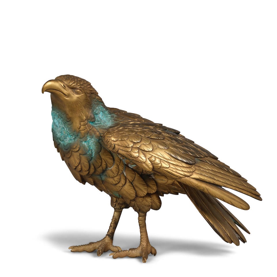 ANONYMOUS Sculpture of a Birdgilt-metalheight 6 3/4in (17cm); width 7in (18cm); depth 5in (13cm) (1 of 1)