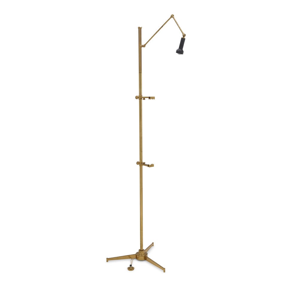 ANGELO LELII (1911-1979) Cavalletto Easel Floor Lampcirca 1958model 12377 for Arredoluce, brass,... (1 of 2)