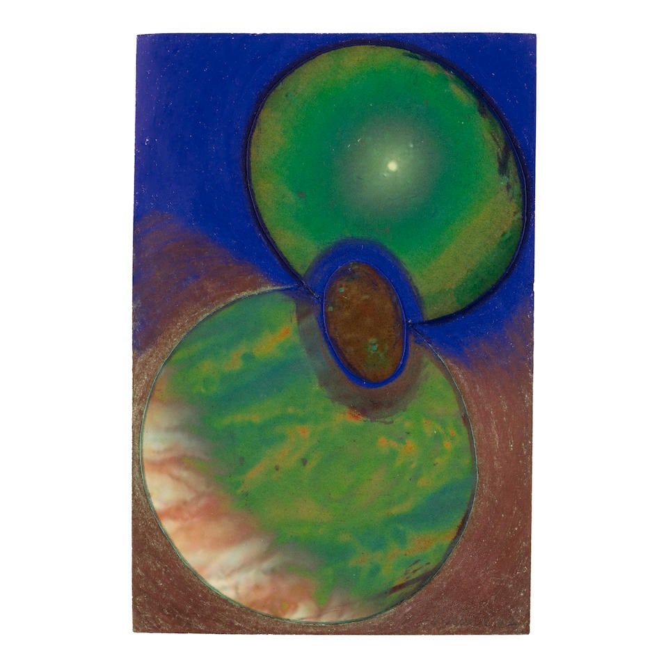 DOROTHEA ROCKBURNE (B. 1932) Jupiter Star 6 x 4 in (15.2 x 10.1 cm) (Executed in September 2002): DOROTHEA ROCKBURNE (B. 1932) Jupiter Star signed and dated 'Rockburne 02' (lower right); inscribed and dated ''Jupiter Star' for Dorothy 9/02' (verso) acrylic, paper collage and graphite on paper 6 x