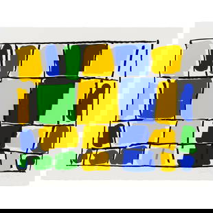 STANLEY WHITNEY (B. 1946); Untitled;: STANLEY WHITNEY (B. 1946) Untitled, 2019 Screenprint in colors on Lanaquarelle paper, signed in pencil, dated and numbered 5/30 (there were also 5 artist's proofs), published by Two Palms Press, New Y