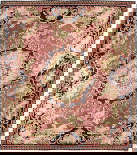 A FRENCH AUBUSSON CARPET19th century: A FRENCH AUBUSSON CARPET 19th century approximately 16ft 10in x 14ft 11in (5.13m x 4.55m) Footnotes: Please note this lot is being sold in-situ. Please contact Client Services for more details. Lot to