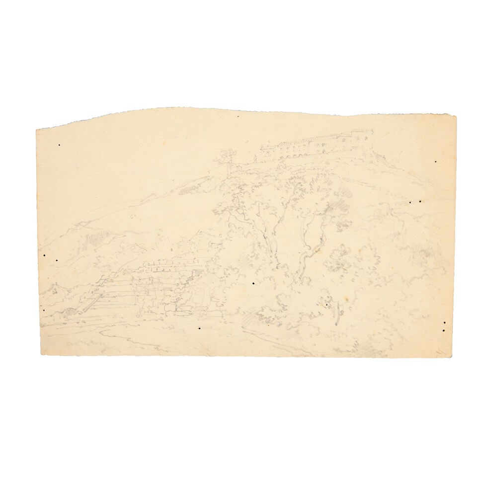 George Chinnery (London 1774-1852 Macau) Study of Penha Hill, Macau unframed (1 of 2)