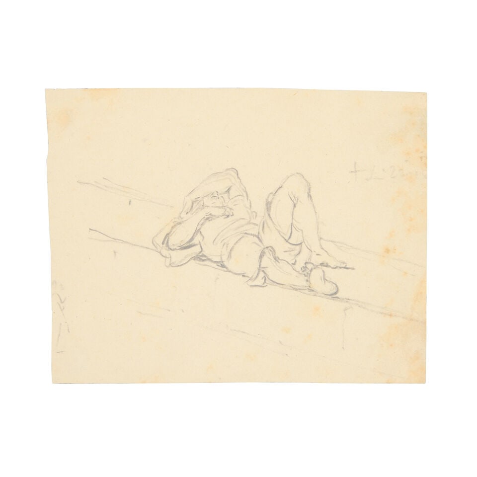 George Chinnery (London 1774-1852 Macau) Study of a resting figure (1 of 2)