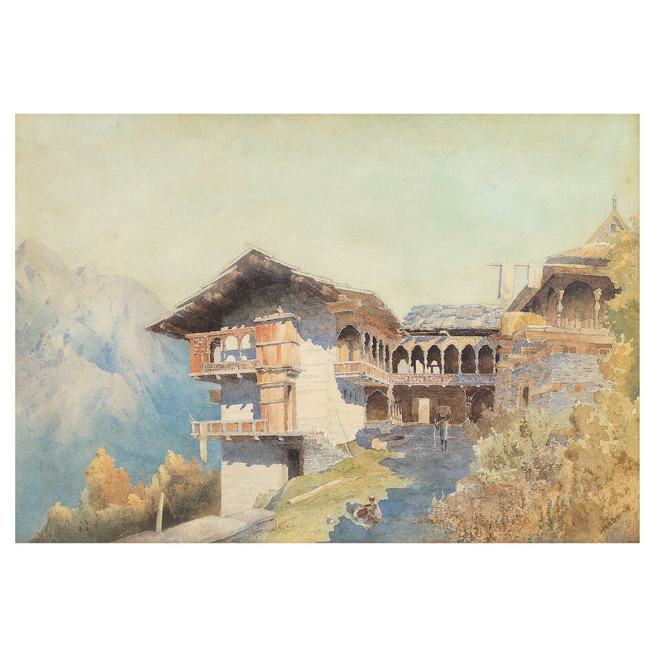 Henry Richard Beadon Donne (British, 1860-1939) A house in North India (1 of 3)