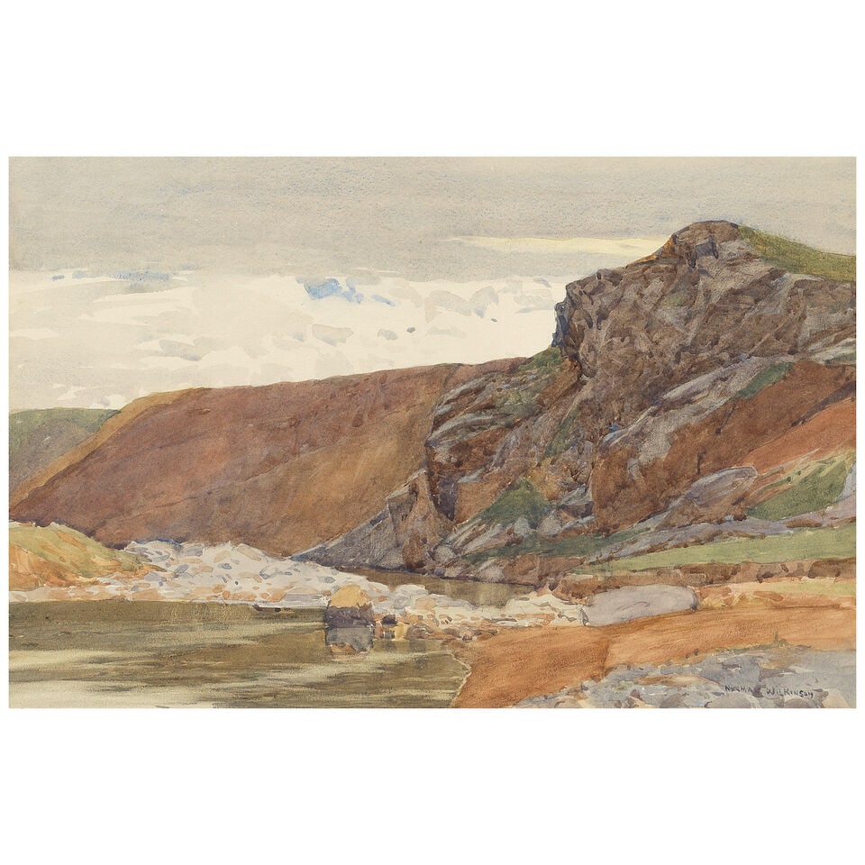 Norman Wilkinson (British, 1878-1971) A set of four scenes in and around the Persian oilfield, F... (1 of 12)