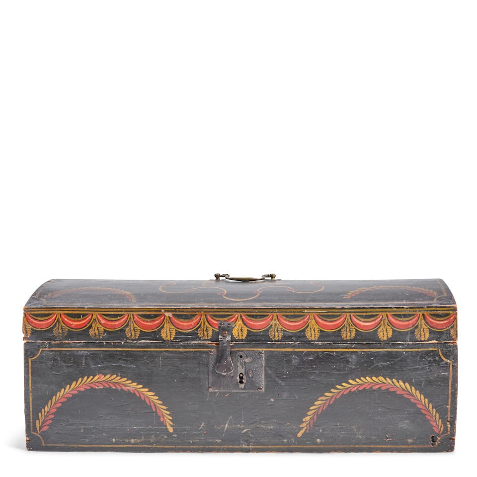 Painted Pine Dome-lid Chest Worcester County, Massachusetts, c. 1825 (1 of 4)