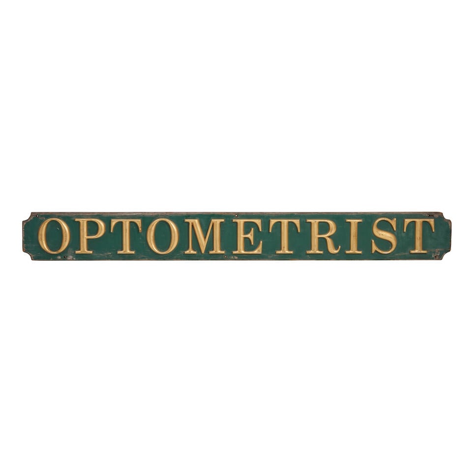 'Optometrist' Sign North America, early 20th century (1 of 2)