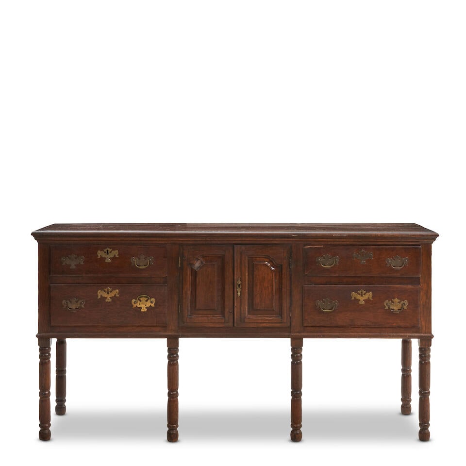 Small Jacobean Revival  Oak and Pine Sideboard England, late 19th century (1 of 3)