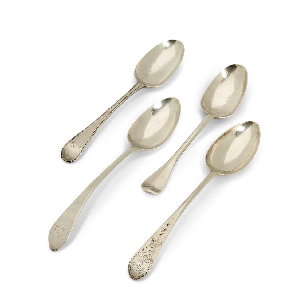 Eleven Coin Silver Spoons  mostly Boston, Massachusetts, 18th century (1 of 1)