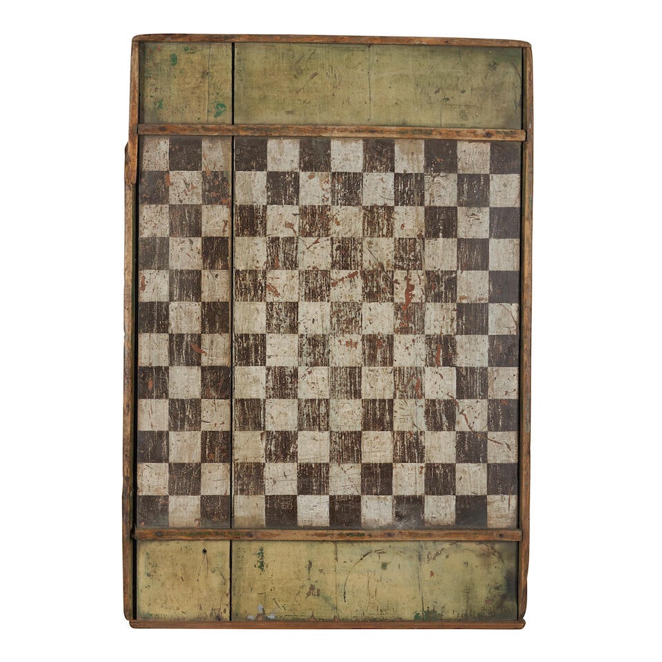 Two Painted Checkerboards United States, early 20th century (1 of 3)