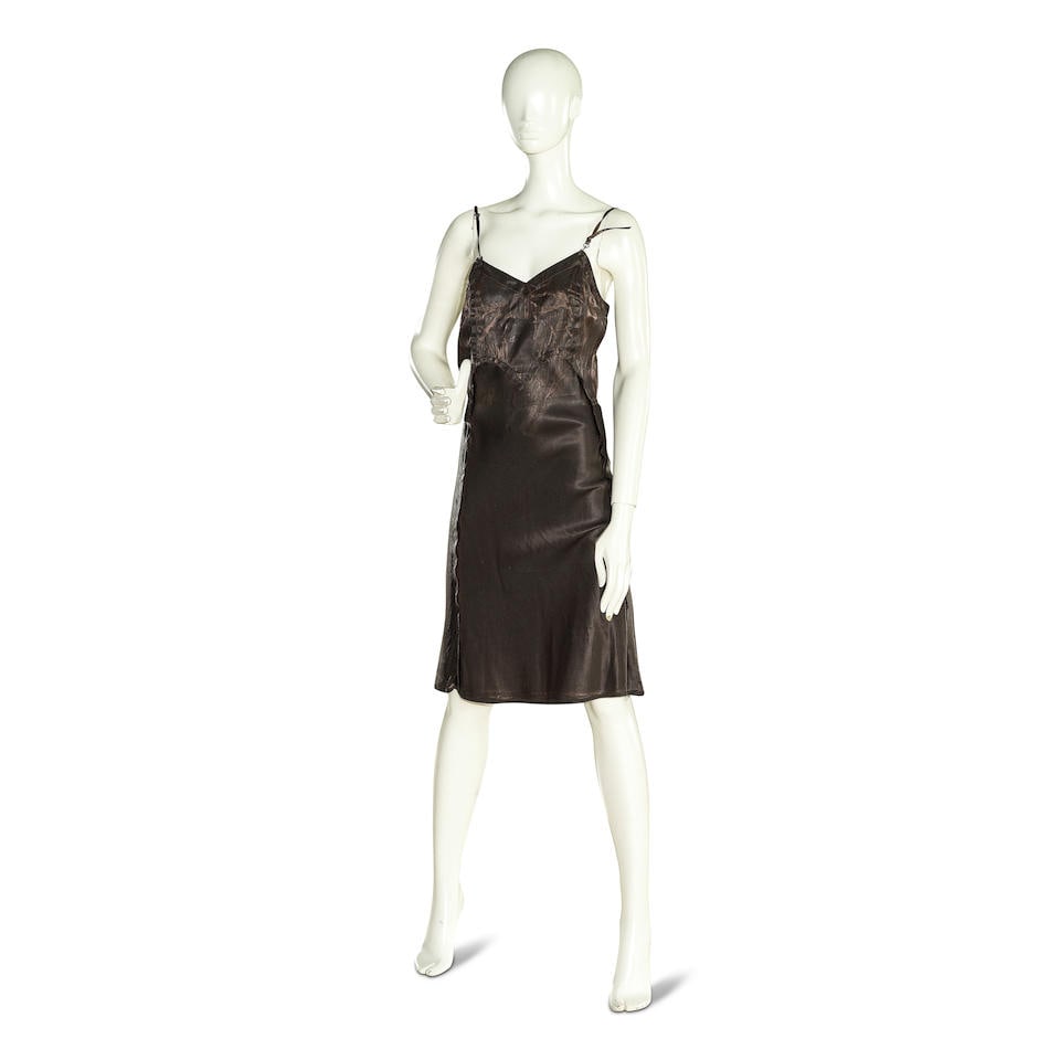 Martin MARGIELA, Collection Prêt à Porter, circa 2008. Robe à bretelles en enduit... (1 of 1)