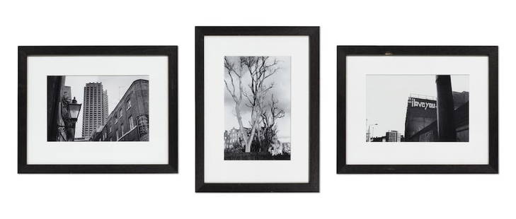 MATTHEW THOMAS (born 1972) Three London Views2014comprising Barbican, from the Smithfield side, ...: MATTHEW THOMAS (born 1972) Three London Views 2014 comprising Barbican, from the Smithfield side, Lloyd Square, Islington, and I love you: near Mount Pleasant digital photographs, printed on gicl&#233