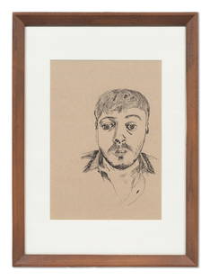 FRED NEIGHBOUR Portrait Of A Gentle Man2025 Sheet 30.5 x 23 cm.: FRED NEIGHBOUR Portrait Of A Gentle Man 2025 Pen on Paper Sheet 30.5 x 23 cm. Footnotes: Additional unfinished portrait on the verso. Unsigned. For further information on this lot please visit Bonhams