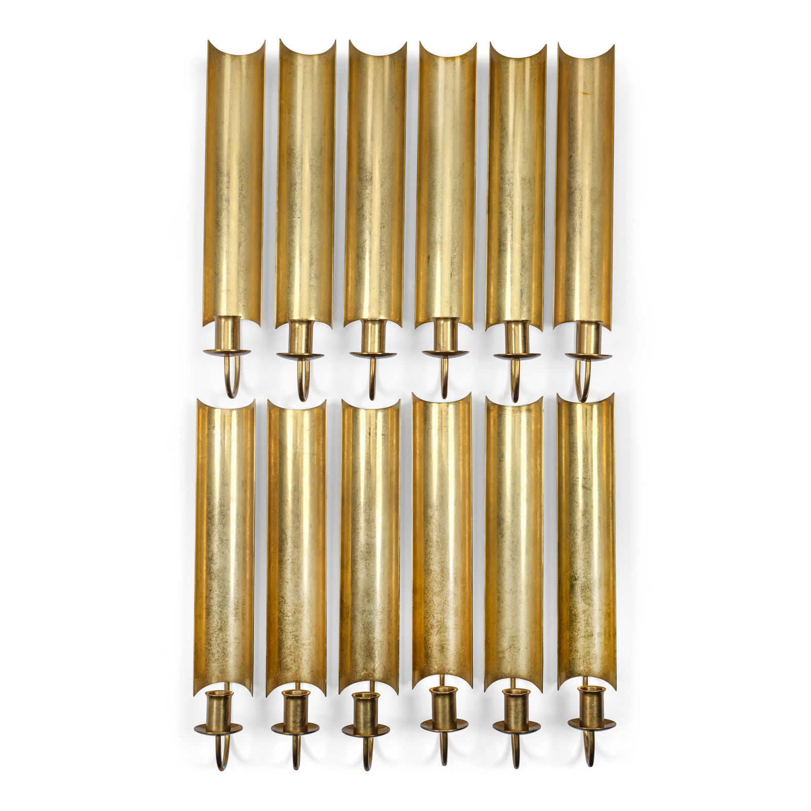 PIERRE FORSELL (1925-2004) Set of Twelve Sconcescirca 1960for Skultuna, brass, each stamped with... (1 of 1)
