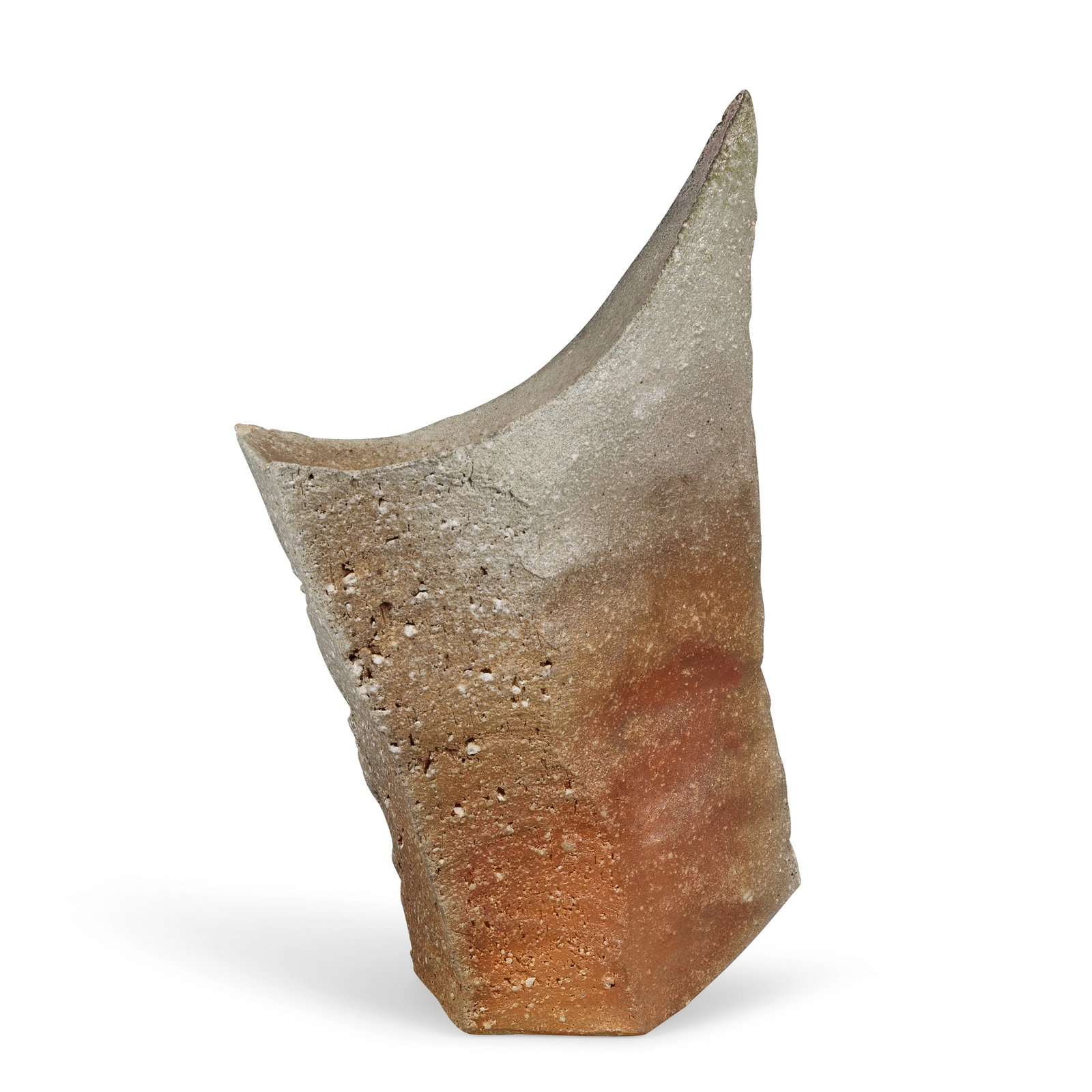 KOHYAMA YASUHISA (BORN 1936) The Wind (Vessel)2013stoneware, with wooden tomobakoheight 13 1/4in...: KOHYAMA YASUHISA (BORN 1936) The Wind (Vessel) 2013 stoneware, with wooden tomobako height 13 1/4in (34cm); width 9in (23cm); depth 3 1/4in (8.5cm) Footnotes: Provenance Robert Yellin Yakimono Gallery