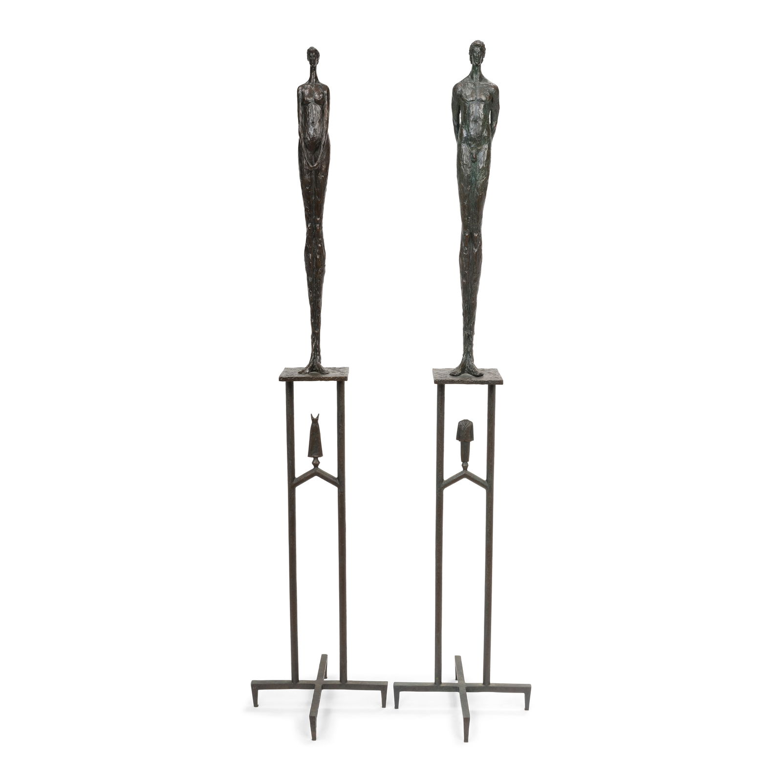 TOM CORBIN (BORN 1954) Man in Repose & Woman in Repose (Two Works)1993-1999bronze, each from an ... (1 of 1)