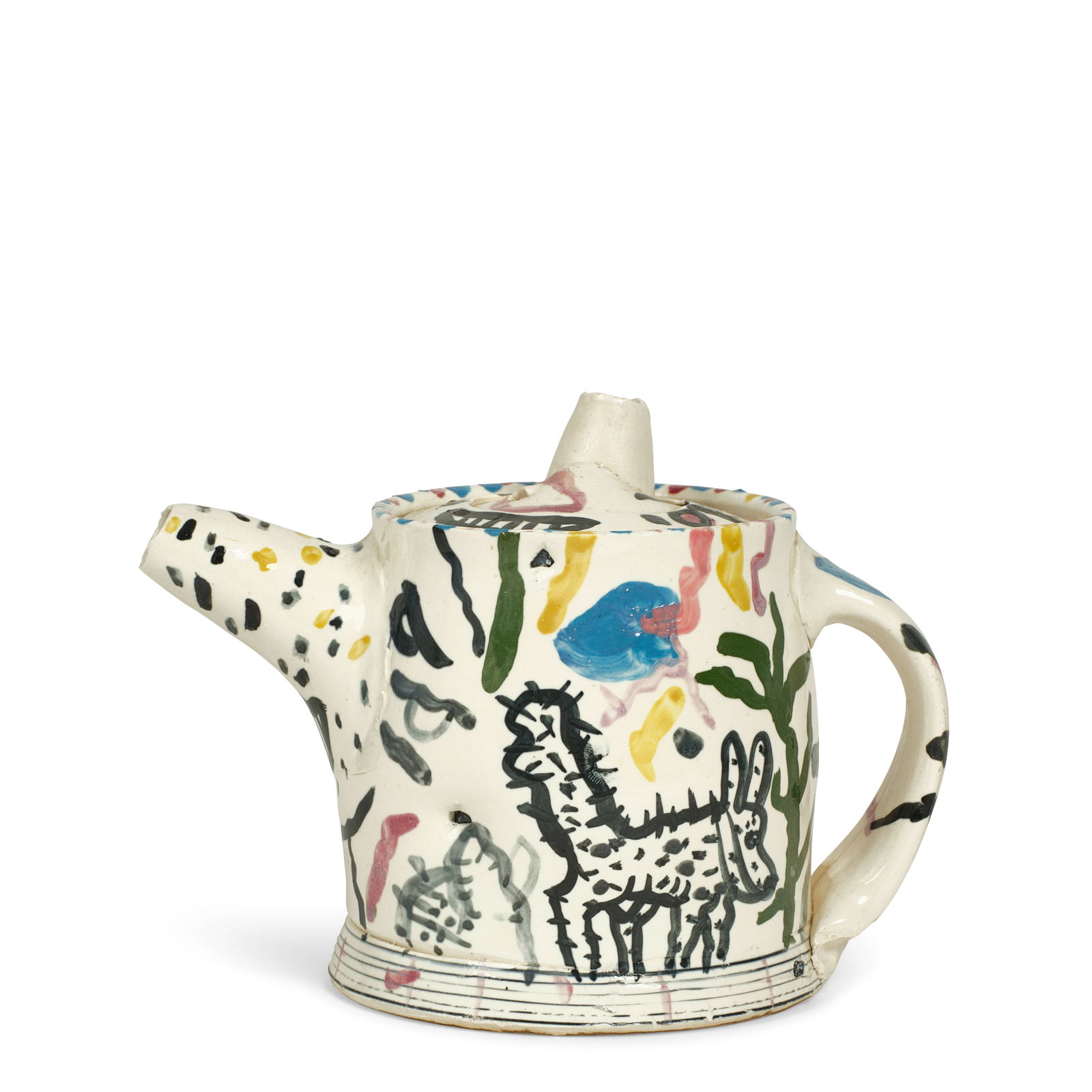 ROY DE FOREST (1930-2007) AND SANDY SIMON (BORN 1949) Teapot1985glazed earthenware, incised 'S S... (1 of 1)