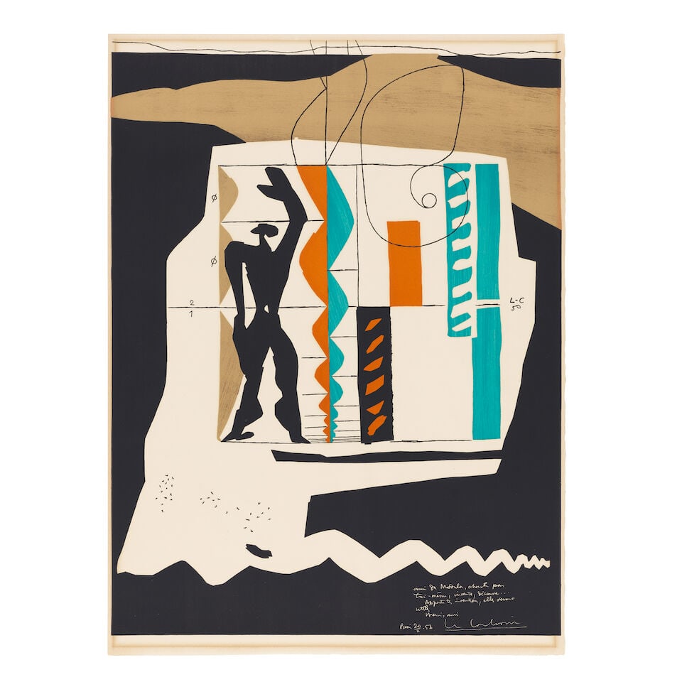 Le Corbusier (Swiss/French, 1887-1965) Modulor Lithograph in colours, 1956, on Arches wove paper... (1 of 2)