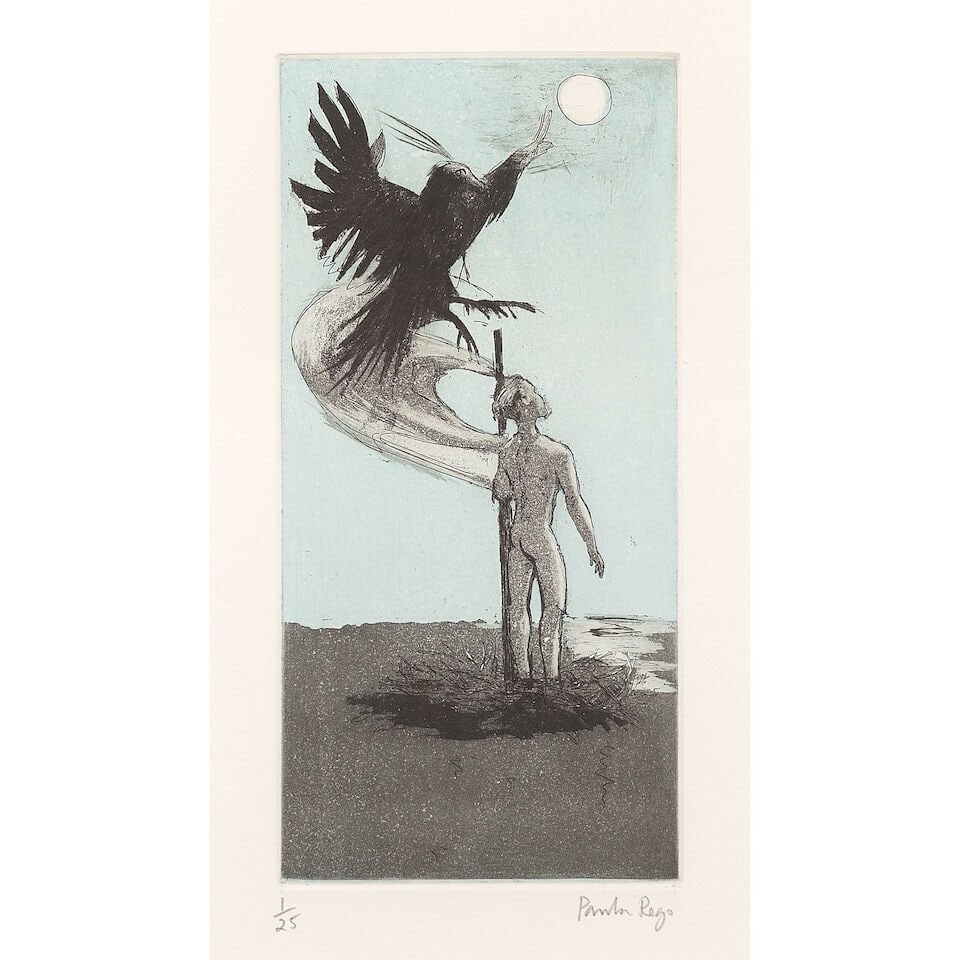 Dame Paula Rego R.A. (British, 1935-2022) Peter in the Bird's Nest Etching and aquatint in colou...: Dame Paula Rego R.A. (British, 1935-2022) Peter in the Bird's Nest (Rosenthal 99) Etching and aquatint in colours, 1992, on Somerset wove paper, signed and numbered 1/25 in pencil (there were also 14