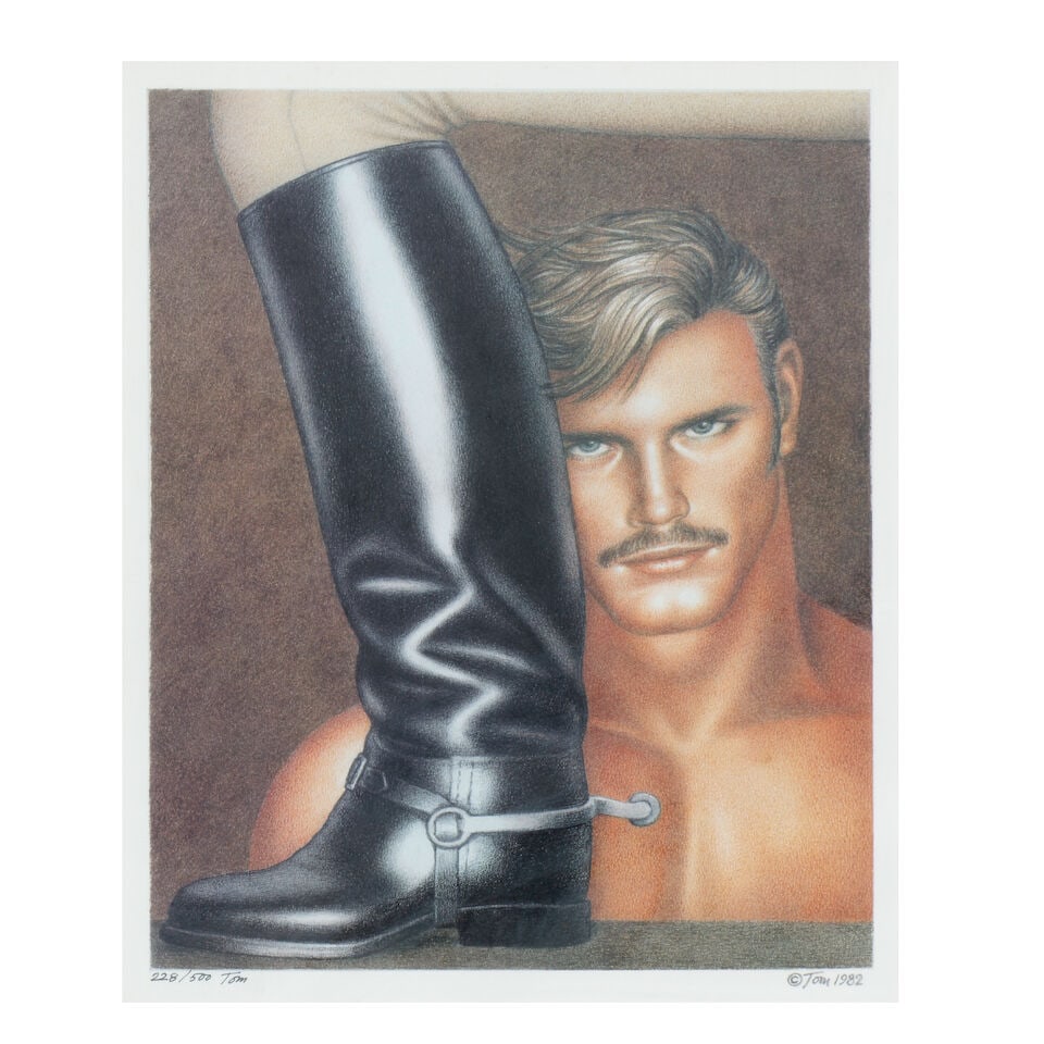 Tom of Finland (Finnish, 1920-1991) The Riding Boot Photomechanical print in colours, 1982, on s... (1 of 3)